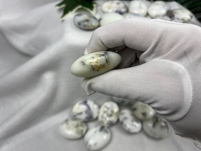Moroccan Dendritic Calcite Palm Stone: Stress Relief, Home Decor Home Decor Worry Pocket Stress Anxiety Palm Stone