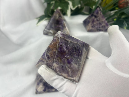 Satpura Mountain Amethyst Pyramid Polished Home Decor Worry Distraction
