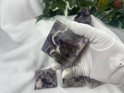 Satpura Mountain Amethyst Pyramid Polished Home Decor Worry Distraction