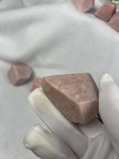 Andean Pink Opal Crystal: Free Form Stone for Anxiety Relief Home Decor Worry Pocket Stress Anxiety Palm Stone