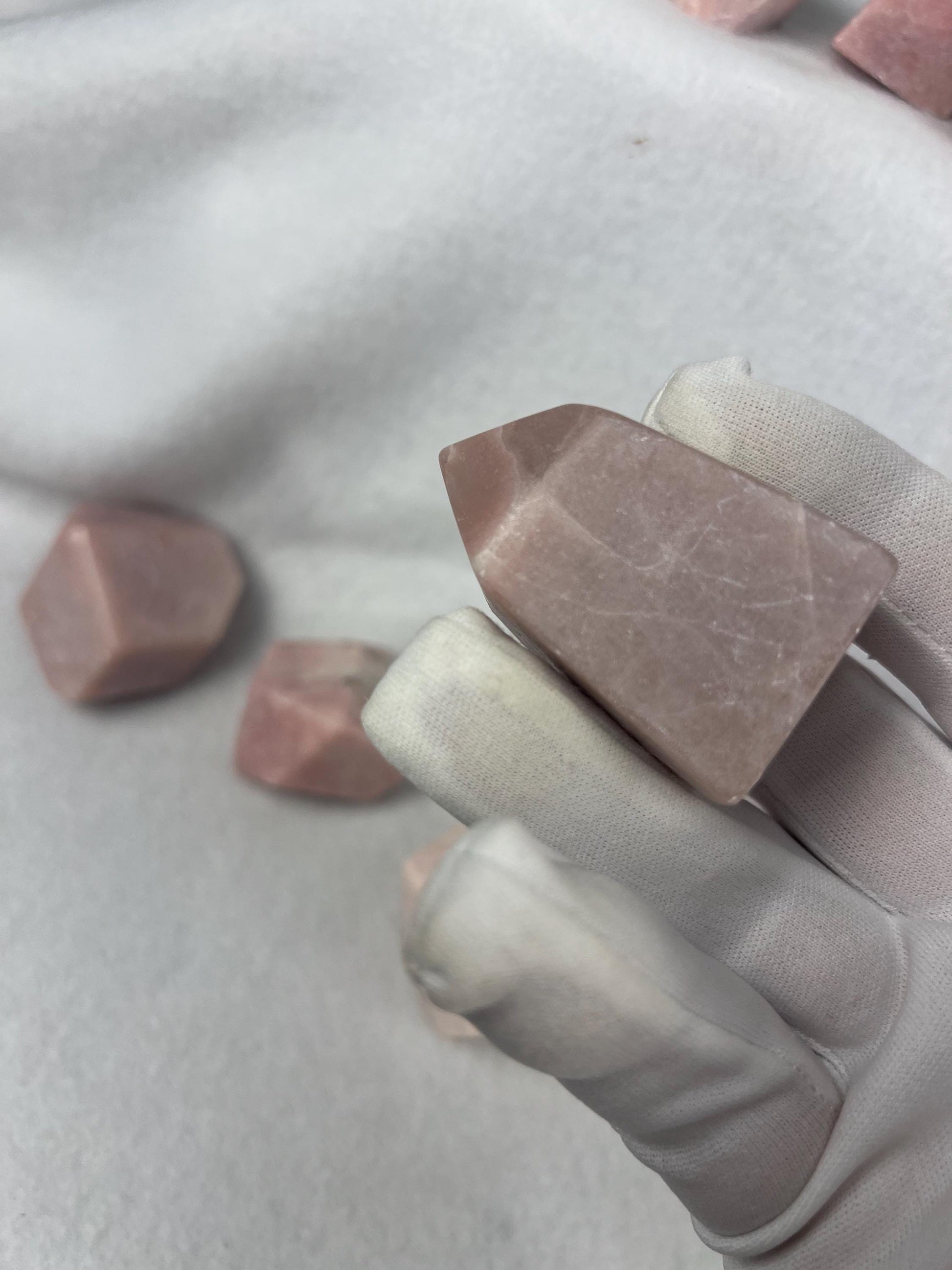 Andean Pink Opal Crystal: Free Form Stone for Anxiety Relief Home Decor Worry Pocket Stress Anxiety Palm Stone
