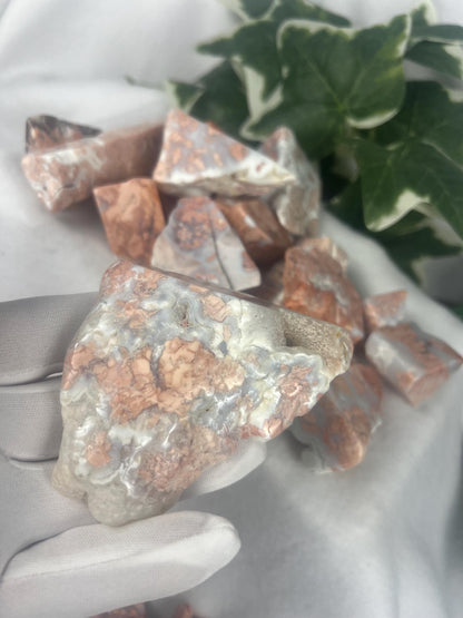 Antique Rose Agate Palm Stone: Polished Crystal for Meditation Home Decor Worry Pocket Stress Anxiety Palm Stone