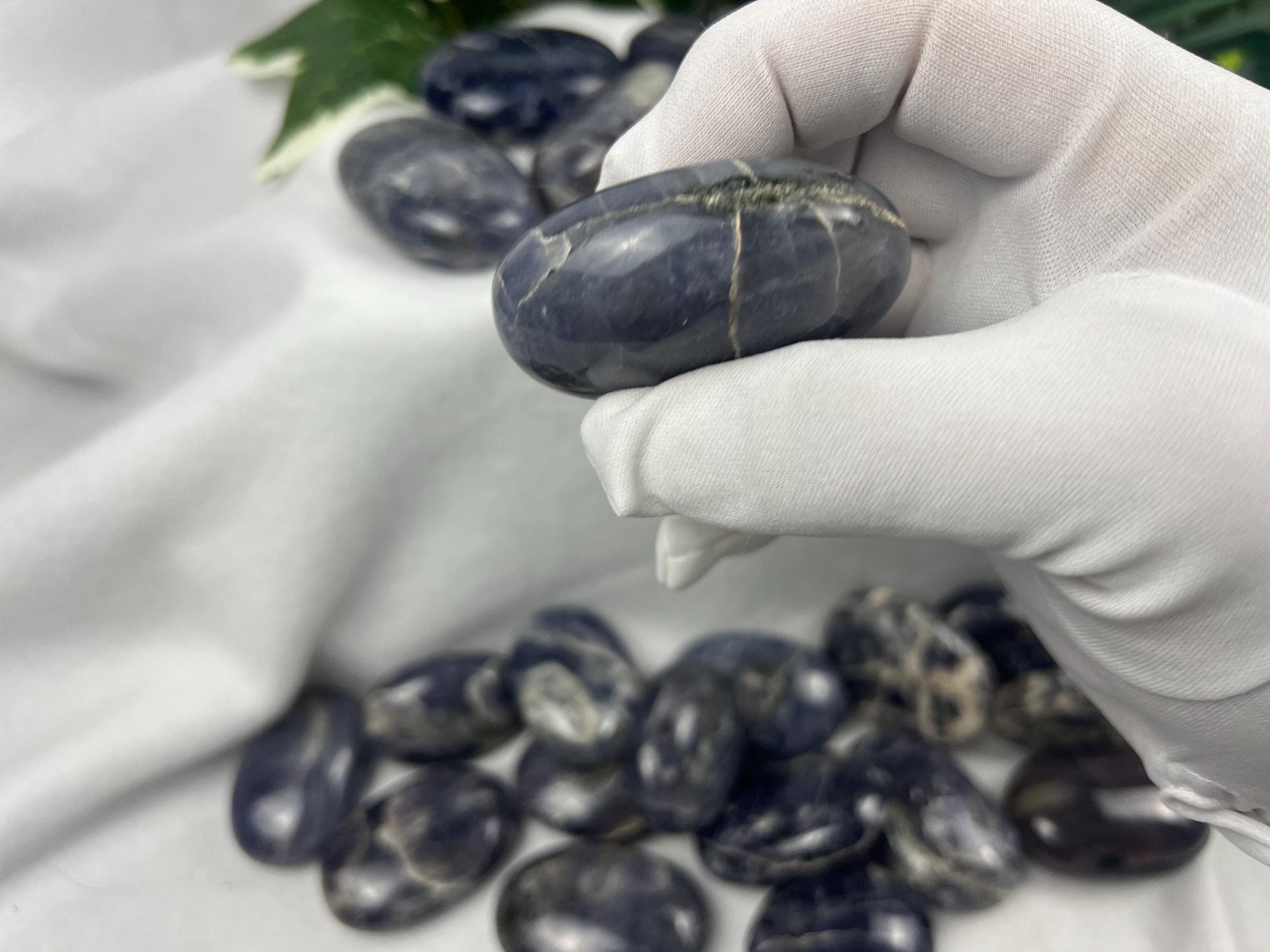 Rajasthan Iolite Palm Stone Polished Crystal Distraction from Anxiety Worry Home Decor Crafting Jewelry Christmas Xmas Christmas Birthday
