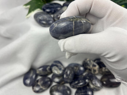 Iolite Palm Stone: Polished Rajasthan Crystal for Anxiety Relief Home Decor Worry Pocket Stress Anxiety Palm Stone