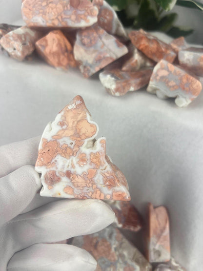 Antique Rose Agate Palm Stone: Polished Crystal for Meditation Home Decor Worry Pocket Stress Anxiety Palm Stone