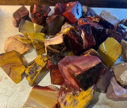 Raw Mookaite Jasper Crystals: Untreated Home Decor Stones