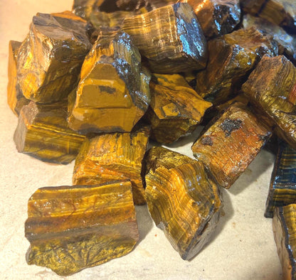 Raw Namibian Tiger Eye Crystals: Untreated Home Decor, Meditation Stone