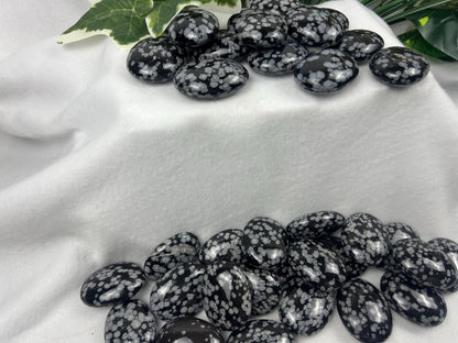 Gujarat Snowflake Obsidian Crystal: Anxiety Relief, Home Decor Home Decor Worry Pocket Stress Anxiety Palm Stone
