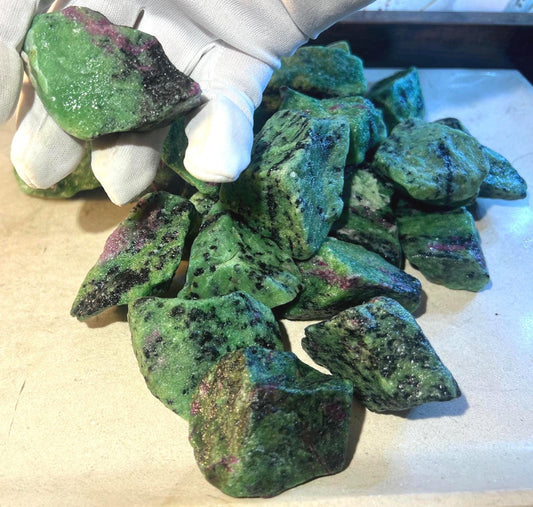 Raw Norwegian Zoisite Stone: Uncut Crystal for Anxiety Relief, Crafting & Decor