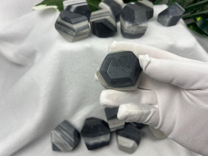 Taiji Jade Free Form Stone: Polished Worry Stone, Home Decor Home Decor Worry Pocket Stress Anxiety Palm Stone