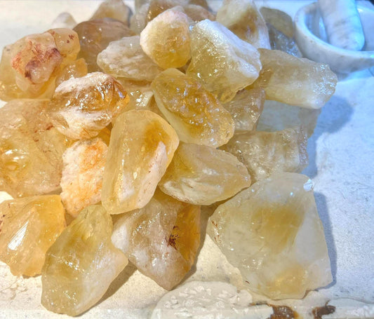 Golden Amethyst Citrine Quartz Crystal: Brazilian Carved Home Decor
