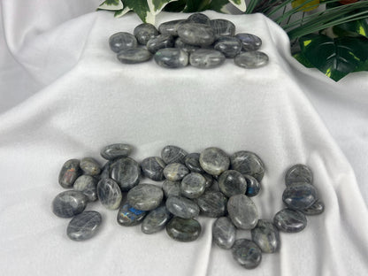 Finland Labradorite Palm Stone: Purple Carved Crystal, Anxiety Relief Home Decor Worry Pocket Stress Anxiety Palm Stone