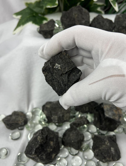 Raw Coppernite Crystals: Untreated Nuummite for Anxiety & Home Decor