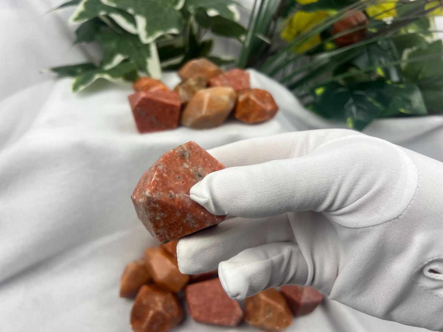 Norwegian Sunstone Palm Stone: Polished Free Form Gemstone Home Decor Worry Pocket Stress Anxiety Palm Stone