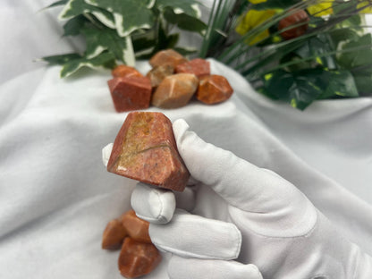 Norwegian Sunstone Palm Stone: Polished Free Form Gemstone Home Decor Worry Pocket Stress Anxiety Palm Stone