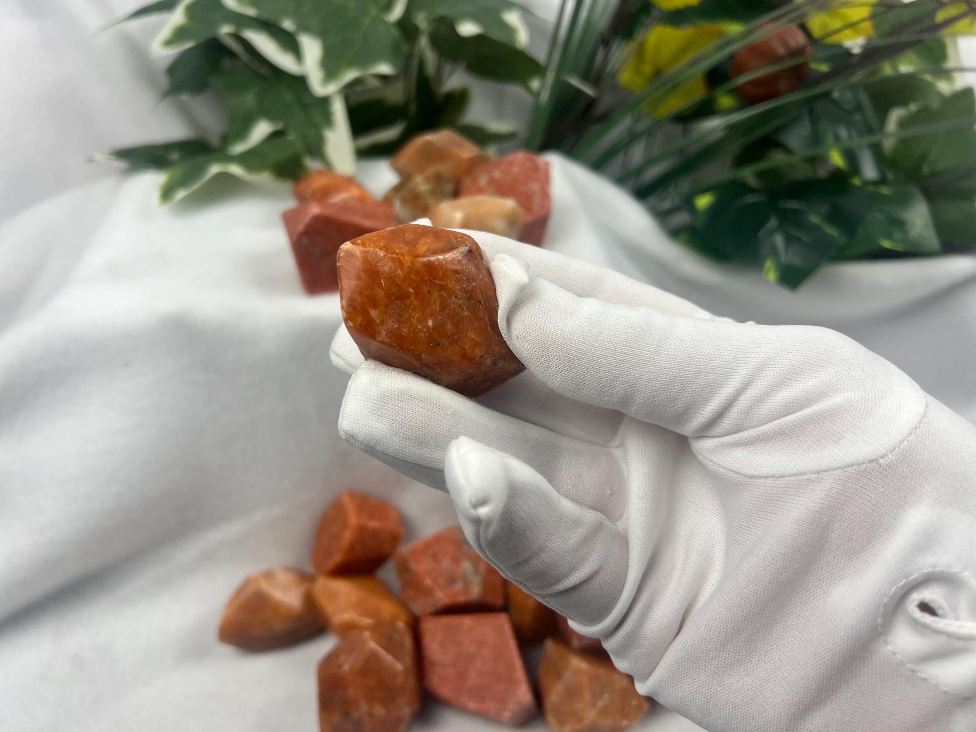 Norwegian Sunstone Palm Stone: Polished Free Form Gemstone Home Decor Worry Pocket Stress Anxiety Palm Stone
