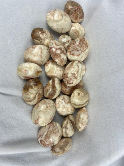 Agyupat Calcite Palm Stone: Polished Crystal for Stress & Anxiety Relief Home Decor Worry Pocket Stress Anxiety Palm Stone