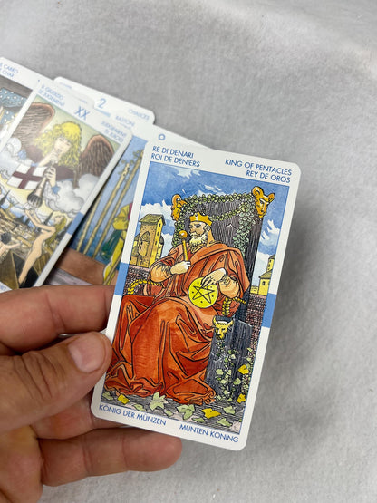 Universal Waite-Angelis Tarot Deck 78 Cards Fully Licensed and Original Inclusive Tarot Deck Guidebook Home Decor Gift