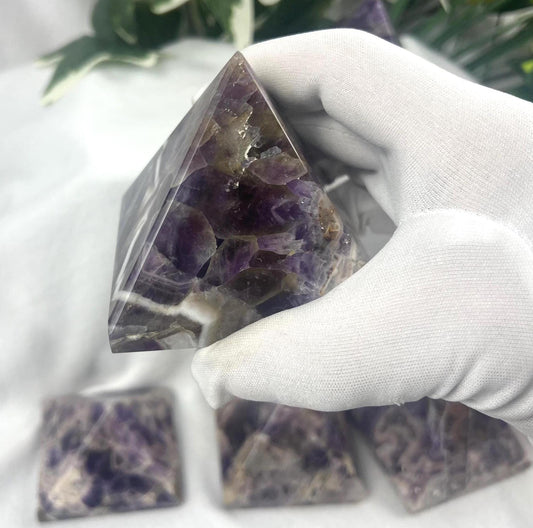 Satpura Mountain Amethyst Pyramid Polished Home Decor Worry Distraction