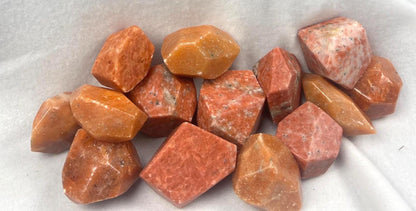 Norwegian Sunstone Palm Stone: Polished Free Form Gemstone Home Decor Worry Pocket Stress Anxiety Palm Stone