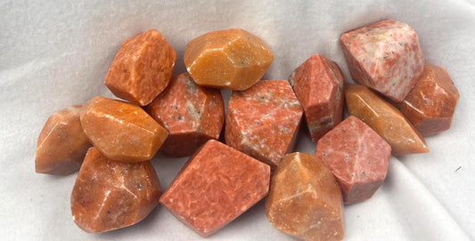 Norwegian Sunstone Palm Stone: Polished Free Form Gemstone Home Decor Worry Pocket Stress Anxiety Palm Stone