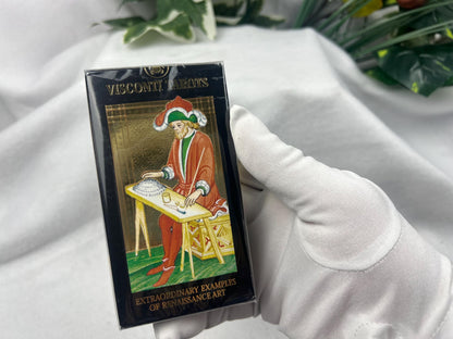 Gold Visconti 1450 Milan Tarot Deck 78 Cards Fully Licensed and Original Inclusive Tarot Deck Guidebook Home Decor Gift