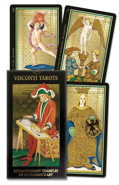 Gold Visconti 1450 Milan Tarot Deck 78 Cards Fully Licensed and Original Inclusive Tarot Deck Guidebook Home Decor Gift