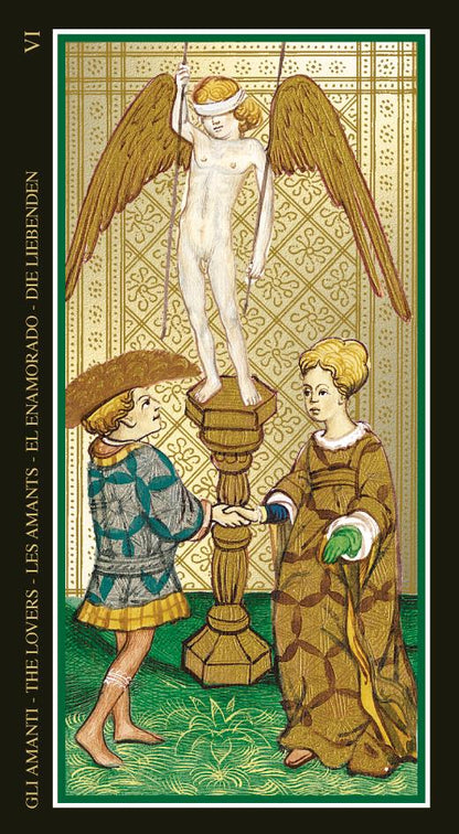 Gold Visconti 1450 Milan Tarot Deck 78 Cards Fully Licensed and Original Inclusive Tarot Deck Guidebook Home Decor Gift