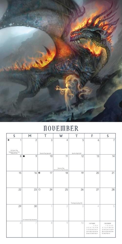 Llewellyn's 2026 Dragon Calendar Wellness Green Spiritual Witchcraft spells Art Painting Picture Craft Holiday Christmas Xmas Gift
