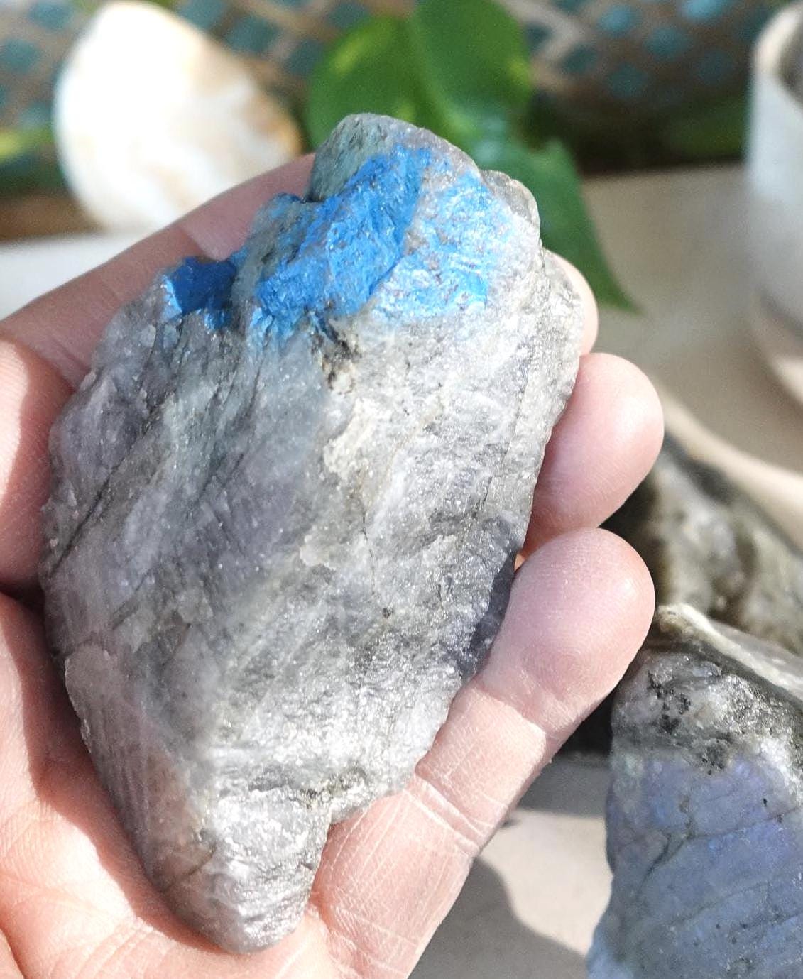 Raw Labradorite Crystals Natural Crystal Worry Stone Home Decor Anxiety Pocket Distraction Meditation Gift Birthday Christmas