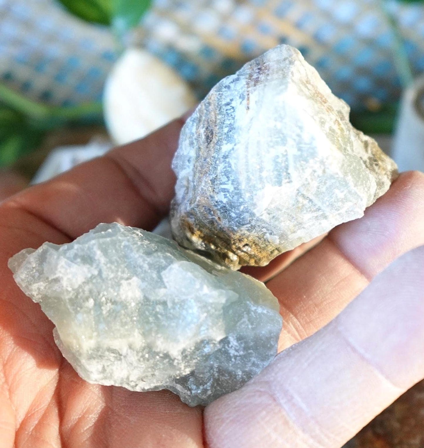 Raw Blue Onyx Crystals Natural Crystal Worry Stone Home Decor Anxiety Pocket Distraction Meditation Gift Birthday Christmas