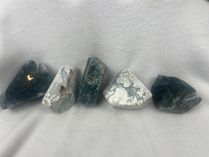 British Columbia Moss Agate: Polished Free Form Crystal Stone Home Decor Worry Pocket Stress Anxiety Palm Stone