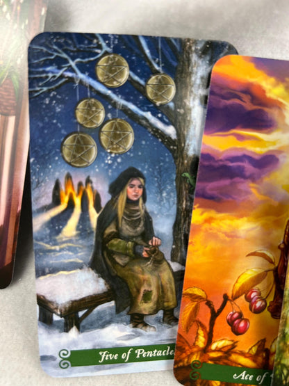 The Green Witch Tarot Deck and Guidebook 78 Cards Fully Licensed and Original Inclusive Tarot Deck Guidebook Home Decor Gift