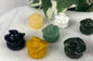 Hand Carved Crystal Halloween Carvings: Pumpkin, Ghost, Owl - Aventurine, Agate