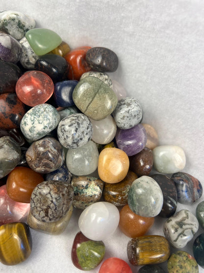 Polished Tumble Stones: Assorted Gemstones for Crafts & Decor Home Decor Worry Pocket Stress Anxiety Palm Stone