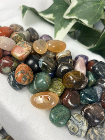 Polished Tumble Stones: Assorted Gemstones for Crafts & Decor Home Decor Worry Pocket Stress Anxiety Palm Stone