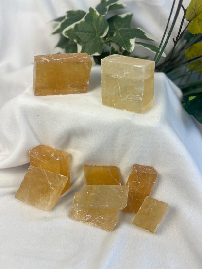 Beeswax Calcite Palm Stone: Polished Crystal for Anxiety & Home Decor Home Decor Worry Pocket Stress Anxiety Palm Stone