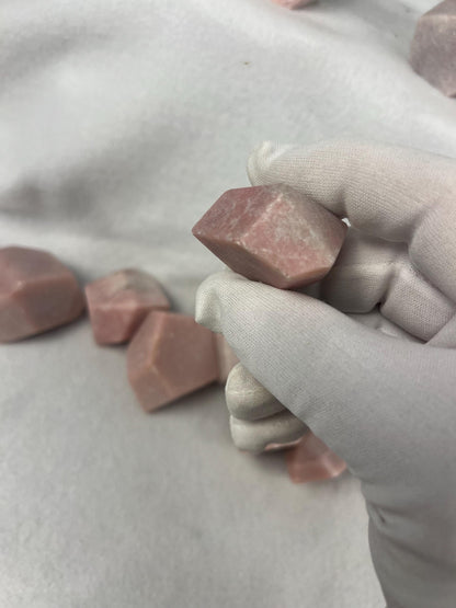 Andean Pink Opal Crystal: Free Form Stone for Anxiety Relief Home Decor Worry Pocket Stress Anxiety Palm Stone