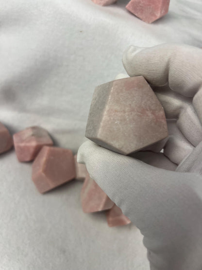 Andean Pink Opal Crystal: Free Form Stone for Anxiety Relief Home Decor Worry Pocket Stress Anxiety Palm Stone