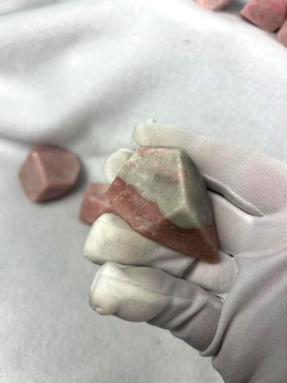 Andean Pink Opal Crystal: Free Form Stone for Anxiety Relief Home Decor Worry Pocket Stress Anxiety Palm Stone