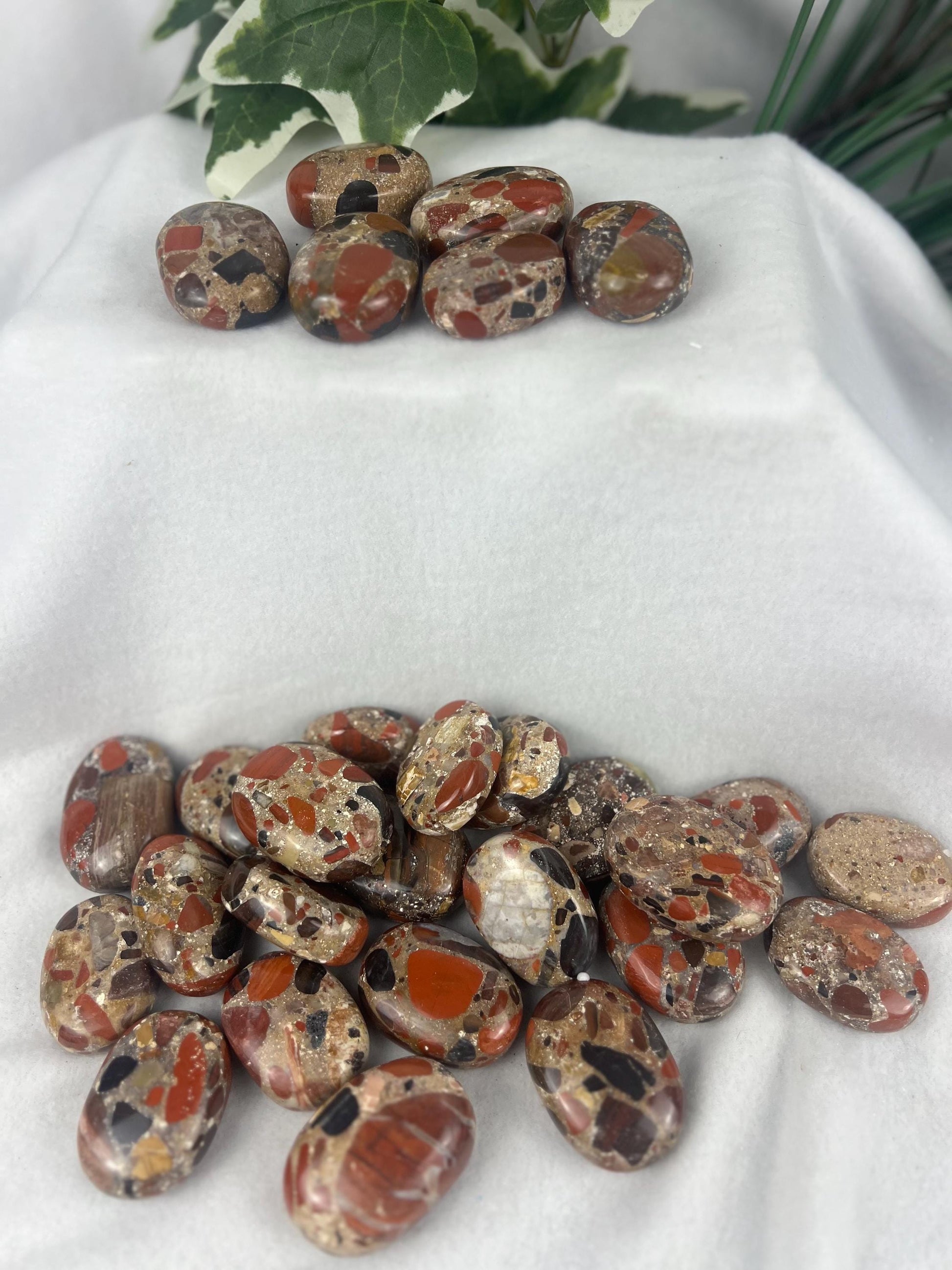 Peculiar Ontario Pudding Stone Natural Palm Stone Smooth Polished Carved Crystal Distraction Home Decor Anxiety Worry Christmas Xmas Gift