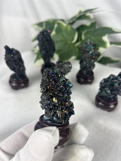 Base Mounted Berthierite Stone: Home Decor Display Home Decor Worry Pocket Stress Anxiety Palm Stone