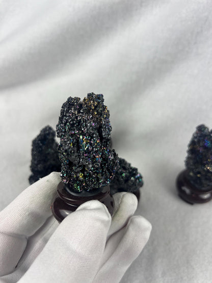 Base Mounted Berthierite Stone: Home Decor Display Home Decor Worry Pocket Stress Anxiety Palm Stone