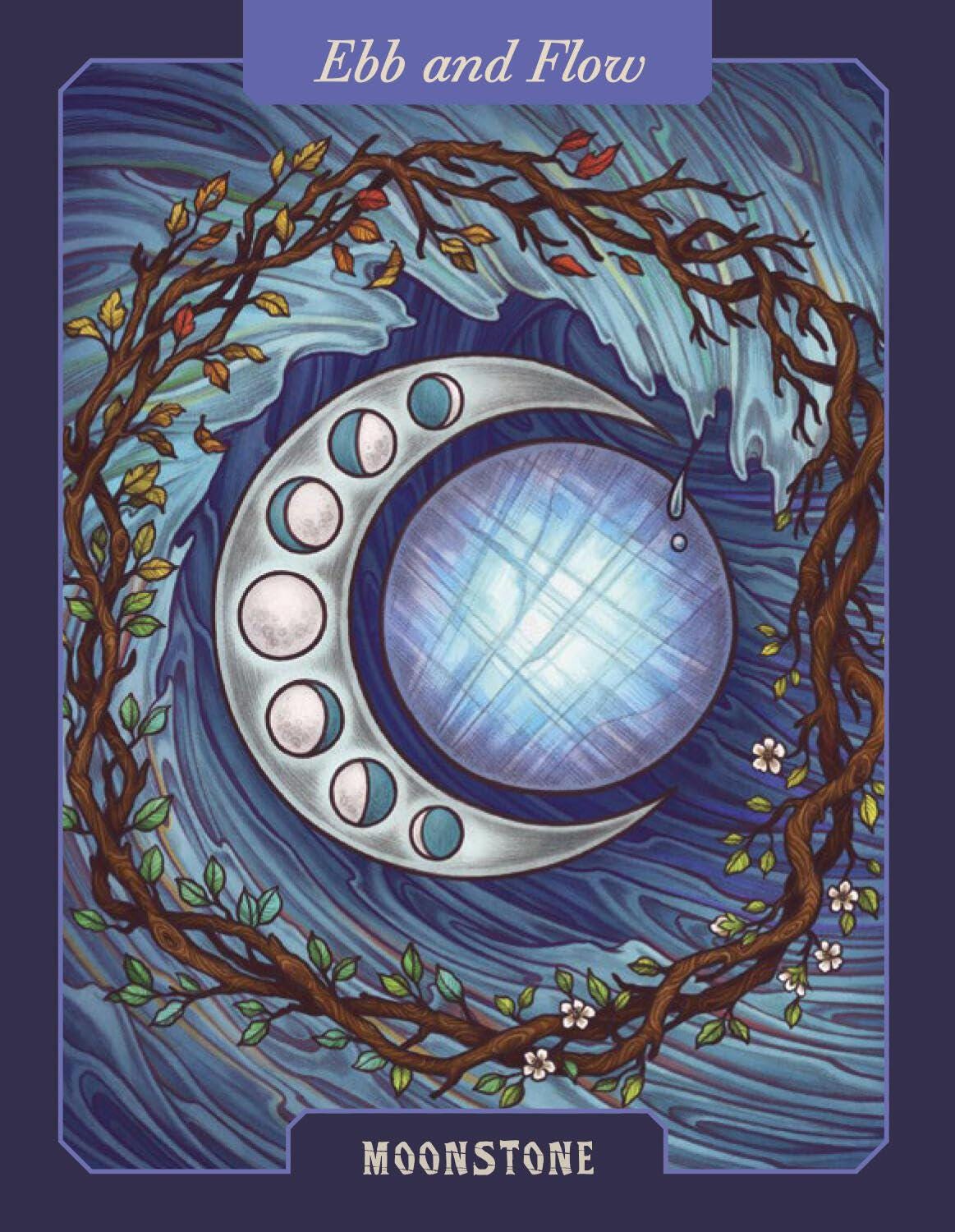 The Illustrated Crystallary Oracle Cards Home Decor Worry Prayer Anxiety Distraction 36-Card Deck of Magical Gems and Minerals Wild Wisdom