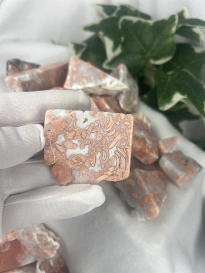 Antique Rose Agate Palm Stone: Polished Crystal for Meditation Home Decor Worry Pocket Stress Anxiety Palm Stone