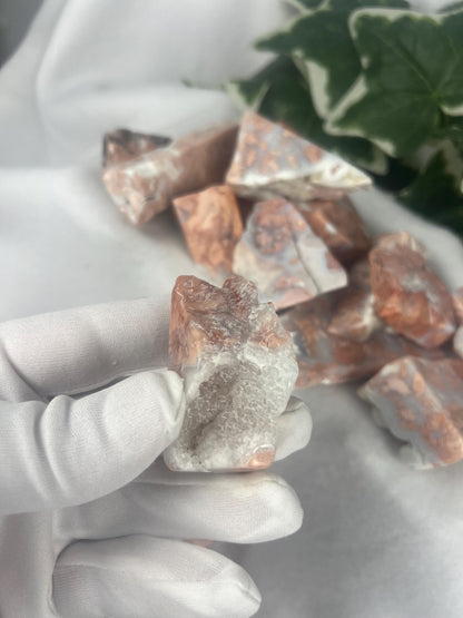 Antique Rose Agate Palm Stone: Polished Crystal for Meditation Home Decor Worry Pocket Stress Anxiety Palm Stone