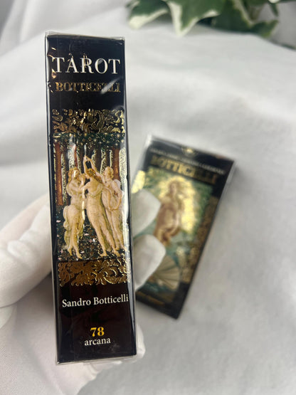 Golden Botticelli Tarot Deck 78 Cards Fully Licensed and Original Inclusive Tarot Deck Guidebook Home Decor Gift