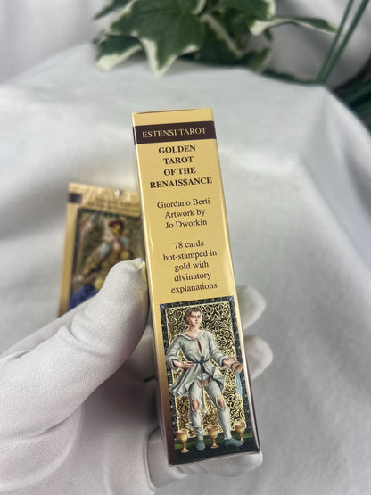 Golden Renaissance Tarot Deck 78 Cards Fully Licensed and Original Inclusive Tarot Deck Guidebook Home Decor Gift