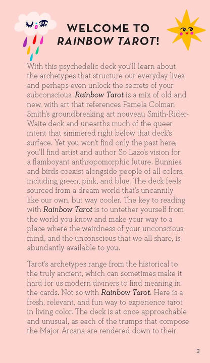 Rainbow Tarot Deck 78 Cards Fully Licensed and Original Inclusive Tarot Deck Guidebook Home Decor Gift