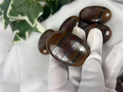 Iron Tiger Eye Palm Stone: Grounding Worry Stone, Home Decor Home Decor Worry Pocket Stress Anxiety Palm Stone